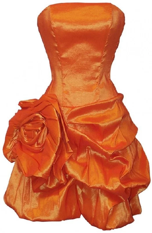 Orange Strapless A-Line Vintage Short Party Dress Homecoming Dress, DP4314 Tunics Luxurious high-end