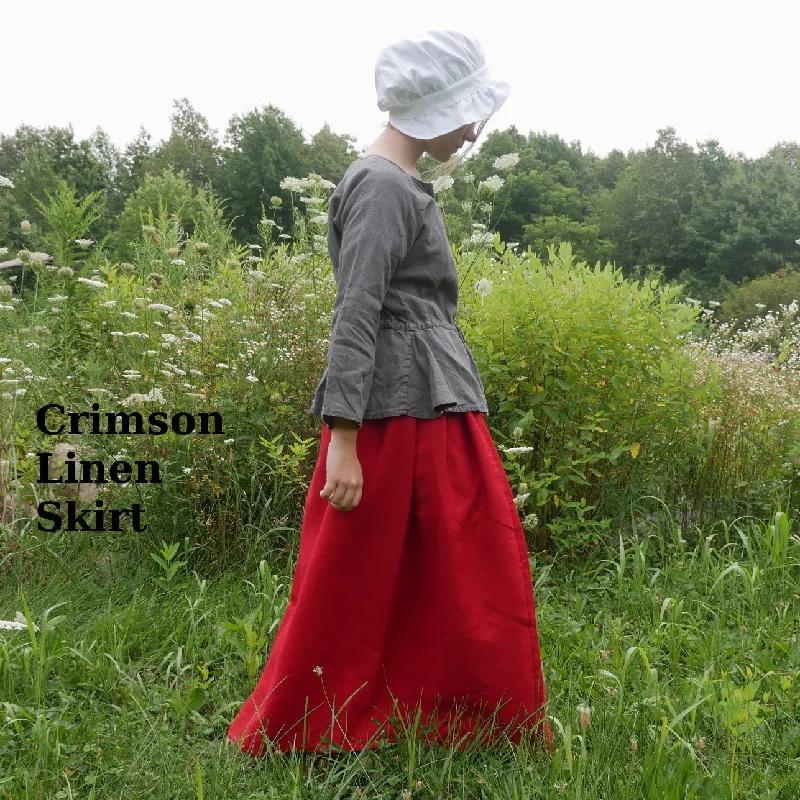 Drawstring Skirt - Linen chiffon skirt delicate