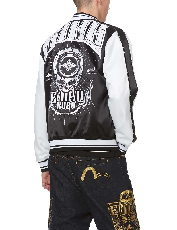 Souvenir Jacket with Studded Sleeves Lace Jacket Ribbed Jacket Sequined Jacket