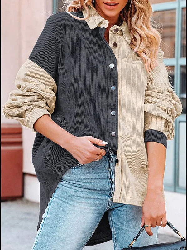 Beige and Brown Corduroy Jacket Rayon Jacket Velvet Jacket Corduroy Jacket