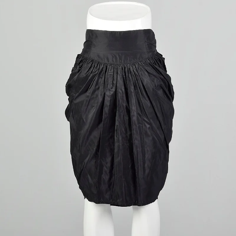 Lolita Lempicka 1990s Black Mini Skirt chiffon skirt airy