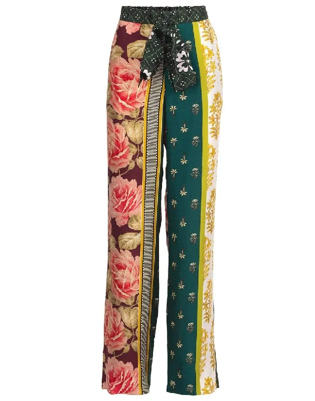 Printed Pajama Pant Trendy Wide-Legged Trousers