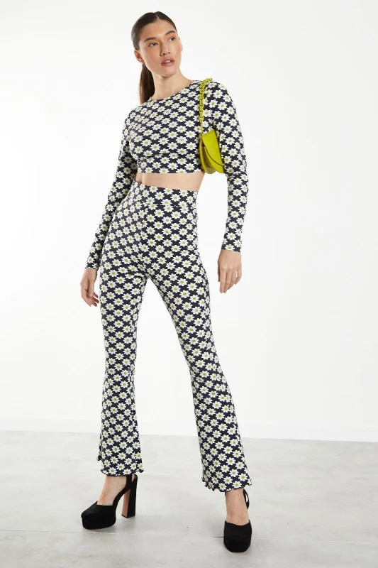 90'S FLORAL PANTS Fashionable Jogger Pants