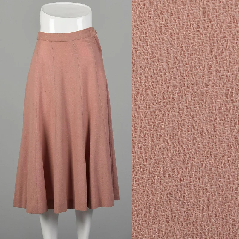 XS 1940s Dust Pink Skirt pencil skirt chic