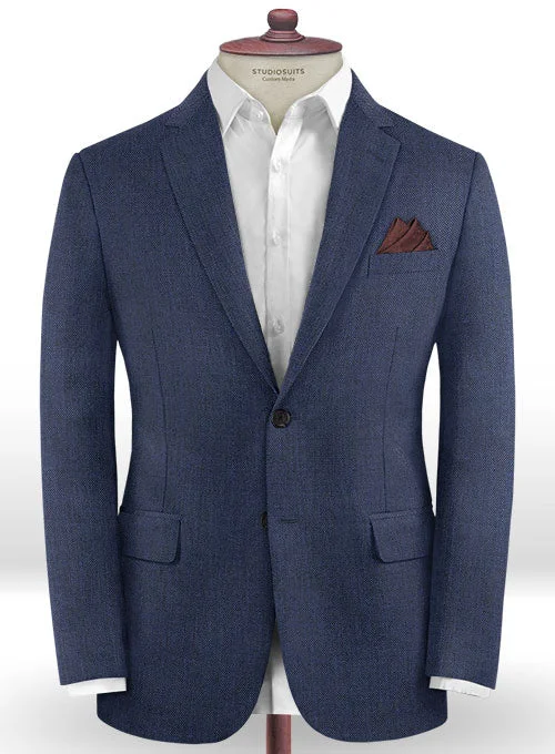 Caccioppoli Dapper Dandy Apelli Bottle Blue Wool Jacket Faux Fur Jacket Real Fur Jacket Shearling Jacket