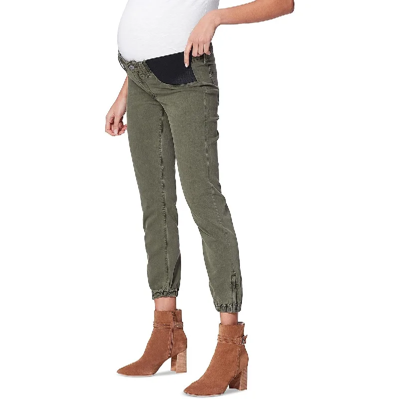 Paige Womens Zipper Maternity Jogger Pants Trendy Printed Pants