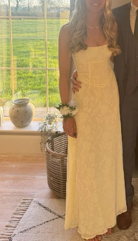 Elegant Spaghetti Straps A-Line Long Party Dress Wedding Guest Dress, DP4641 Tunics Chic elegant