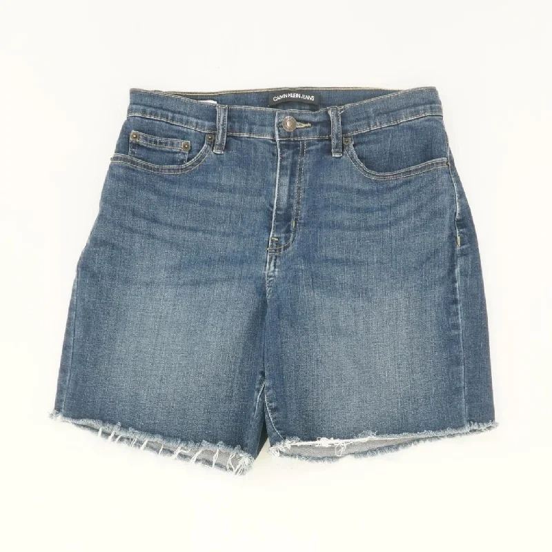 Blue Solid Mini Skirt silk skirt elegant