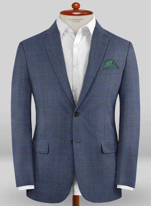 Caccioppoli Sun Dream Ronzi Blue Wool Silk Jacket Zippered Front Buttoned Front Snap Front Caccioppoli Sun Dream Ronzi Blue Wool Silk Jacket Zippered Front Buttoned Front Snap Front