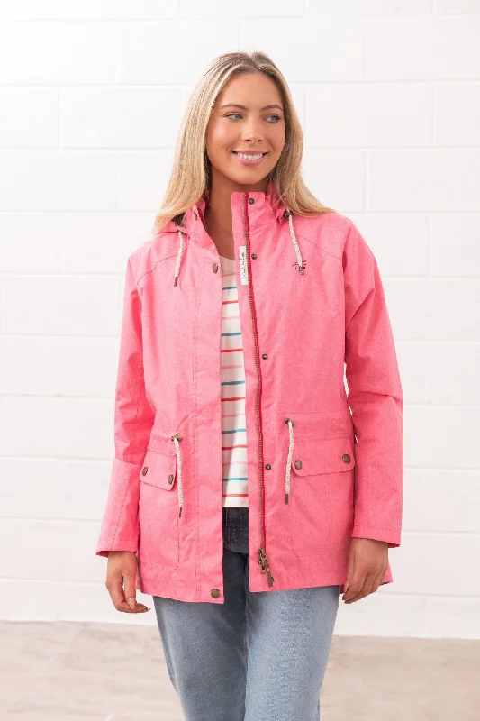 Willow Jacket - Pink Hooded Jacket Caped Jacket Shawl Collar Jacket