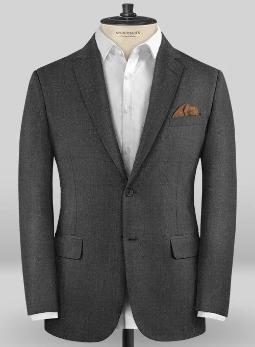 Caccioppoli Sun Dream Dark Gray Wool Silk Jacket Hooded Jacket Caped Jacket Shawl Collar Jacket