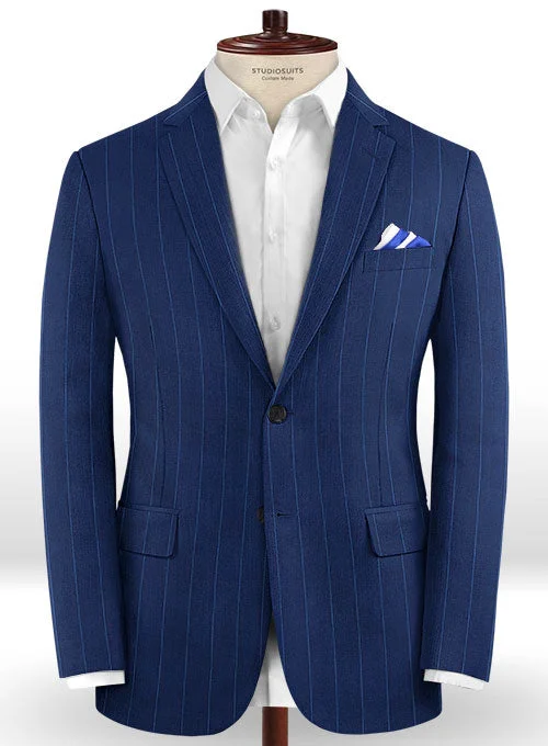 Caccioppoli Dapper Dandy Havssi Blue Wool Jacket Fleece Fabric Down Fabric Feather Fabric