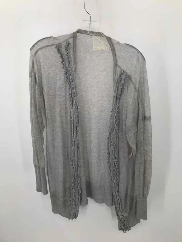 Pre-Owned Qi Grey Size Large Cardigan Modern Contemporary chic