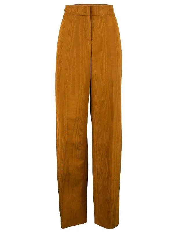 Moire Wide Leg Pant Classic Straight-Leg Pants