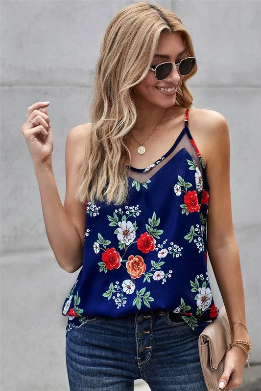 Springtime Joy Tank Top - Royal solid color tank