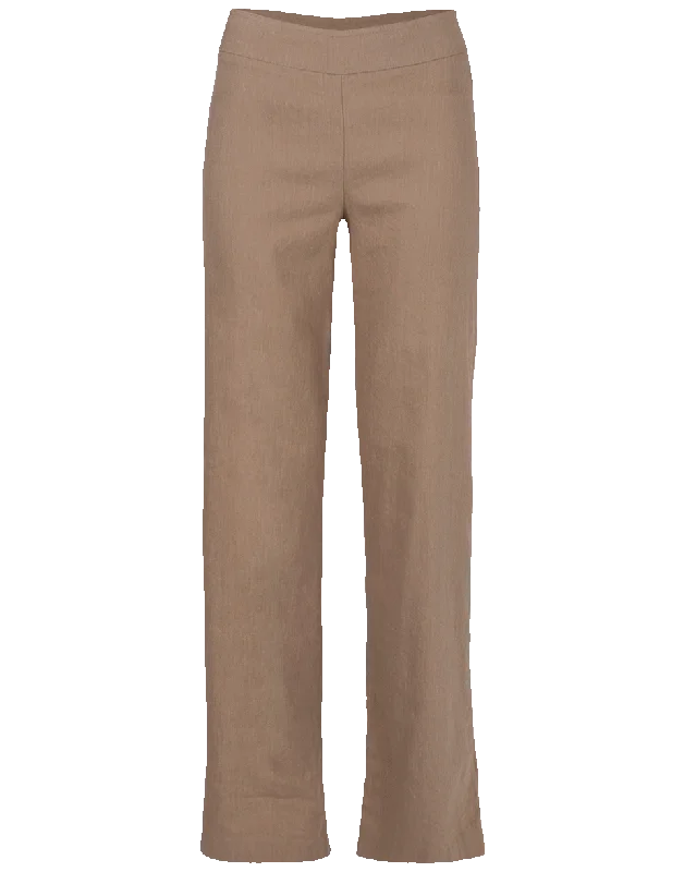 Stretch Linen Pant Classic Straight-Leg Pants