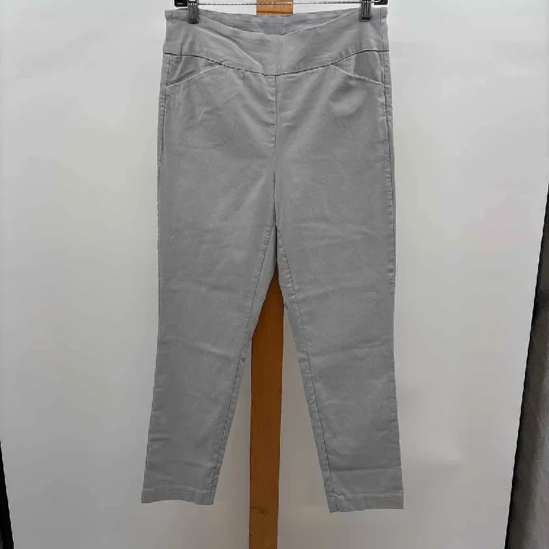 Tribal Women's Size 10 Gray Solid Pants Slim-Fit Leggings