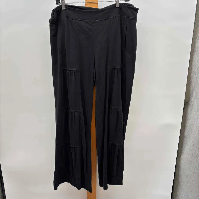 Neon Buddha Women's Size 16 Black Solid Pants Lightweight Jogger Pants