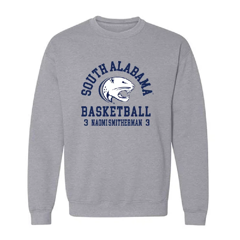 South Alabama - NCAA Women's Basketball : Naomi Smitherman - Classic Fashion Shersey Crewneck Sweatshirt Hoodie with Half-Zip Sporty Casual South Alabama - NCAA Women's Basketball : Naomi Smitherman - Classic Fashion Shersey Crewneck Sweatshirt Hoodie with Half-Zip Sporty Casual