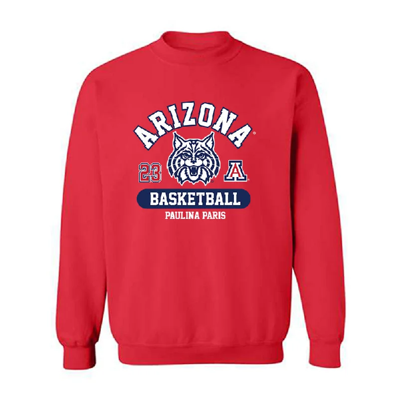 Arizona - NCAA Women's Basketball : Paulina Paris - Classic Fashion Shersey Crewneck Sweatshirt Hoodie with Hem Applique Textured Unique Arizona - NCAA Women's Basketball : Paulina Paris - Classic Fashion Shersey Crewneck Sweatshirt Hoodie with Hem Applique Textured Unique