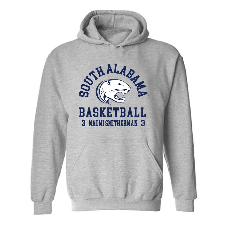 South Alabama - NCAA Women's Basketball : Naomi Smitherman - Classic Fashion Shersey Hooded Sweatshirt Hoodie with Hem Lace Feminine Delicate South Alabama - NCAA Women's Basketball : Naomi Smitherman - Classic Fashion Shersey Hooded Sweatshirt Hoodie with Hem Lace Feminine Delicate
