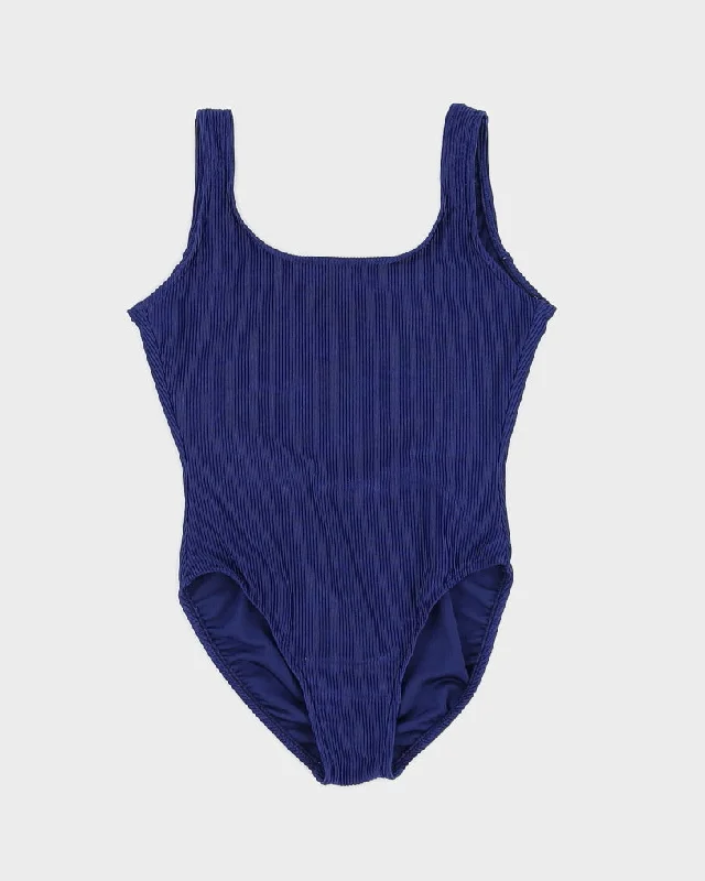 Blue 90s Jantzen Swimsuit - L Sleek Racerback Swimsuit