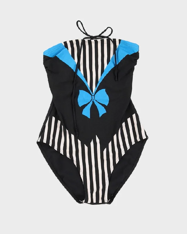 Y2K Bow Print Strapless Swimsuit - S Playful Pattern Swimsuit