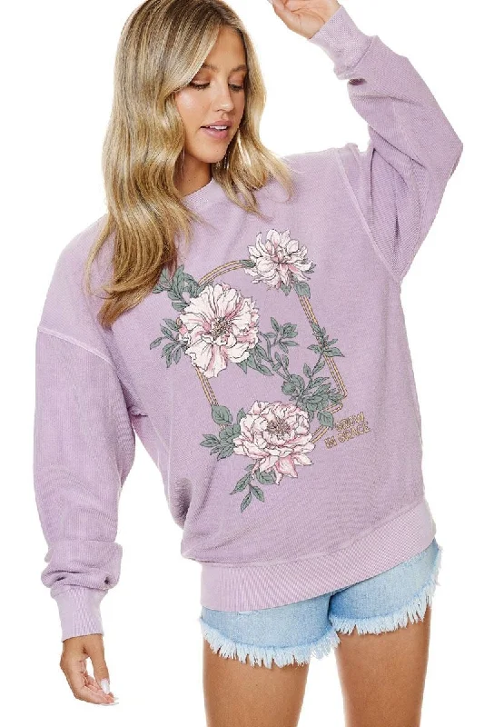 PRE-ORDER: Grow in Grace Spring Christian Sweatshirt Hoodie with Crew Neck Simple Timeless PRE-ORDER: Grow in Grace Spring Christian Sweatshirt Hoodie with Crew Neck Simple Timeless